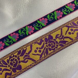 Jacquard floral sewing trim lot 10 yards